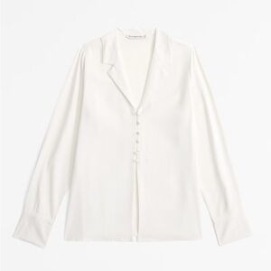 Abercrombie Satin Pearl Button Shirt